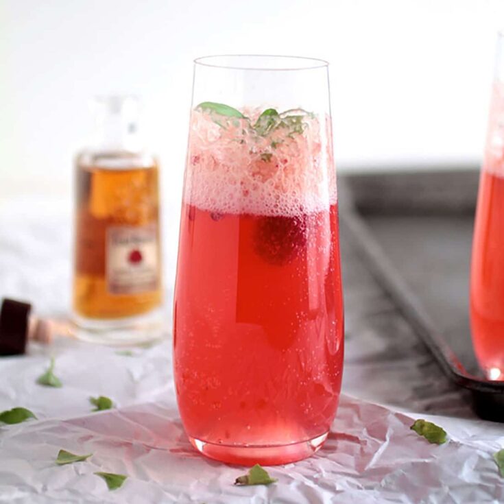 Image for Raspberry Basil Bourbon Spritzers