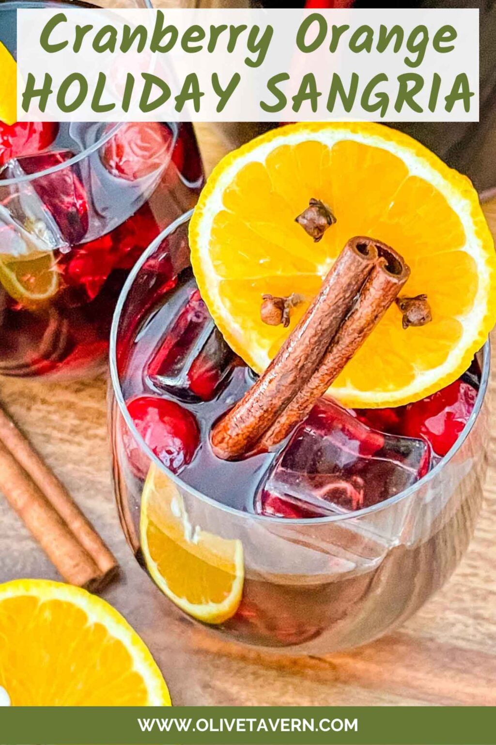 Cranberry Orange Red Wine Holiday Sangria