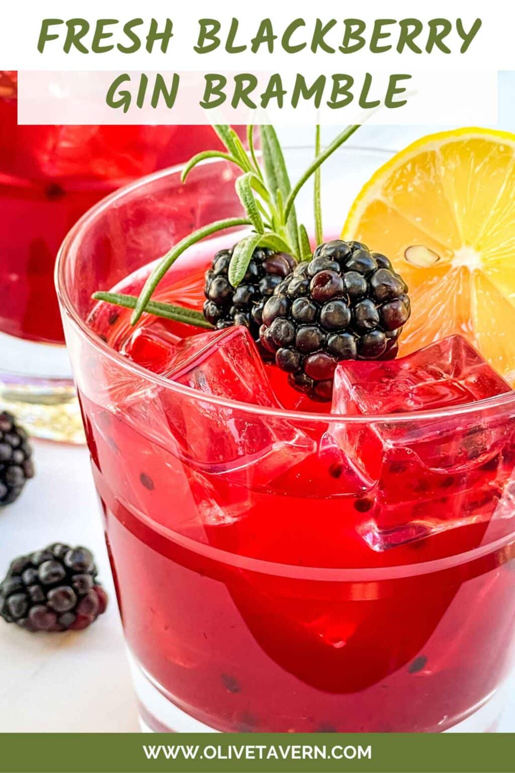 Fresh Blackberry Gin Bramble Cocktail Recipe - olivetavern.com